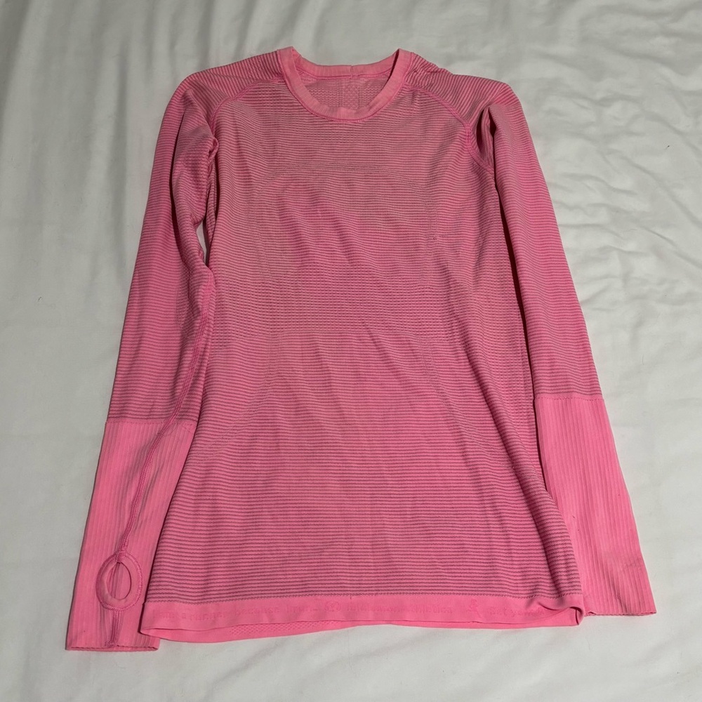 Lululemon Pink Long Sleeve Top